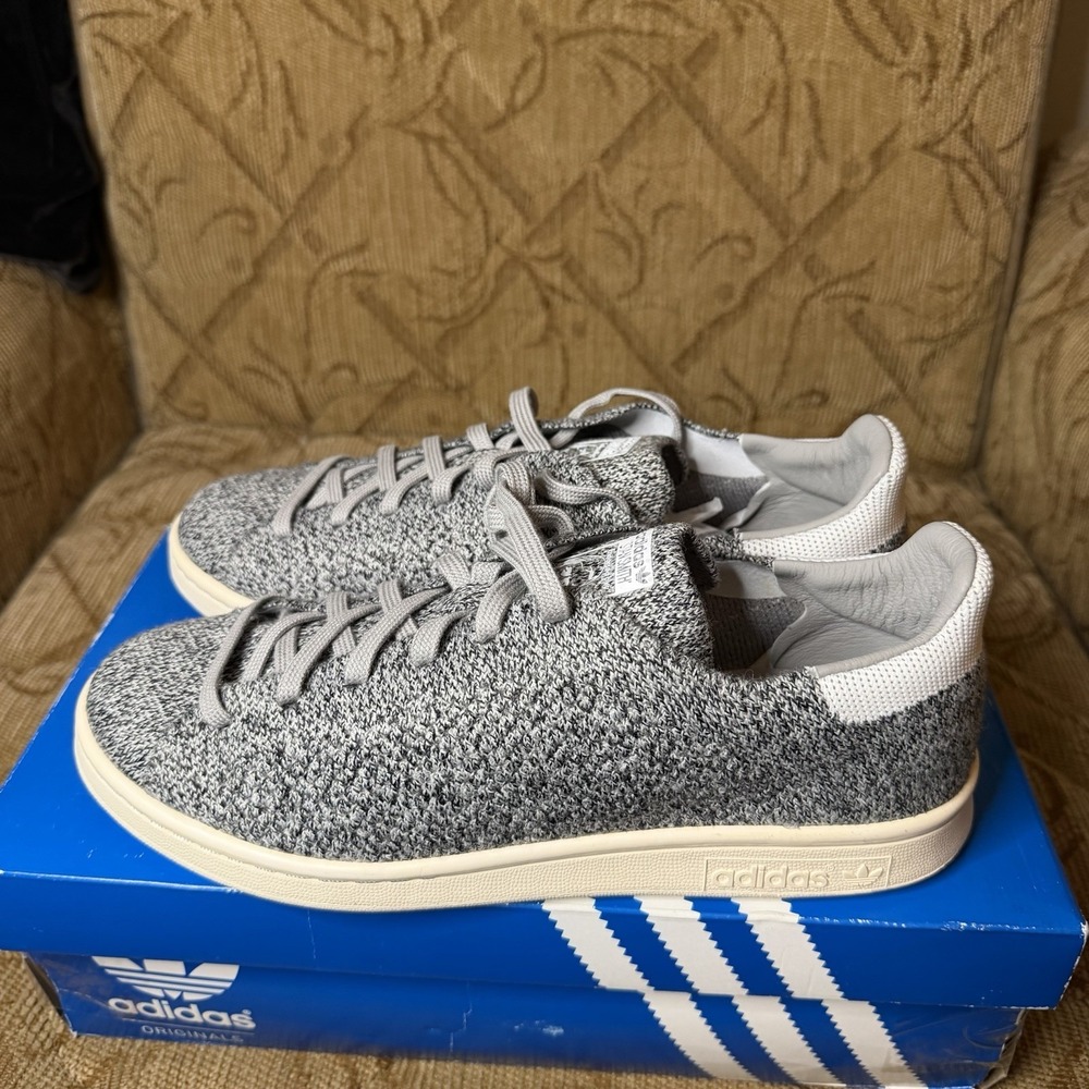 Adidas Stan Smith Primeknit PK Grey Wool Men's Size‎ 7.5 (S80069)